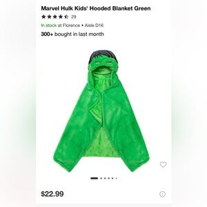 Pillowfort Green Hooded Cape for Kids